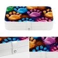 thumbnail image 4 of Dog Paw Print Elegant PU Leather Jewelry Box Organizer with Removable Compartment, Portable Jewelry Display & Bracelet Holder, 4 of 6