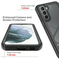 thumbnail image 5 of SaniMore for Samsung Galaxy S23 FE 6.4" 2023, Rugged PC & TPU Bumpers Two-Layer Transparent Cover with PET Screen Protector [Anti-Yellowing] Shockproof Cover for Galaxy S23 FE, Black, 5 of 5