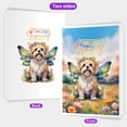 thumbnail image 2 of Welcome Spring Fairy Shih Tzu in Flower Meadow 5x7in Folded Greeting Card Lion Dog Lover Gifts Single Note Card with Envelope - 13002, 2 of 5