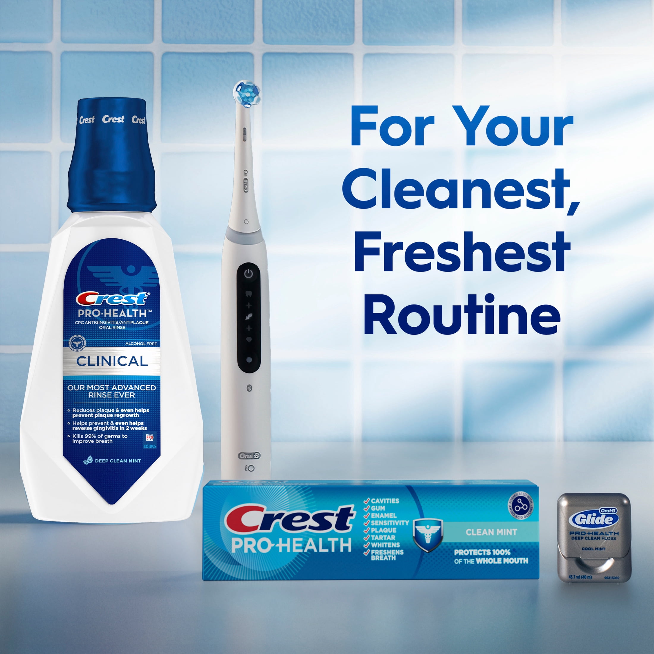 Crest Mouthwash, Pro-Health Clinical Mouthwash, Alcohol Free, Antigingivitis & Antiplaque, Deep Clean Mint- 946 mL