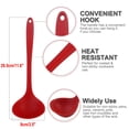 thumbnail image 2 of Unique Bargains 11.6" Soup Ladle Spoon Utensil Cooking Silicone Red, 2 of 7