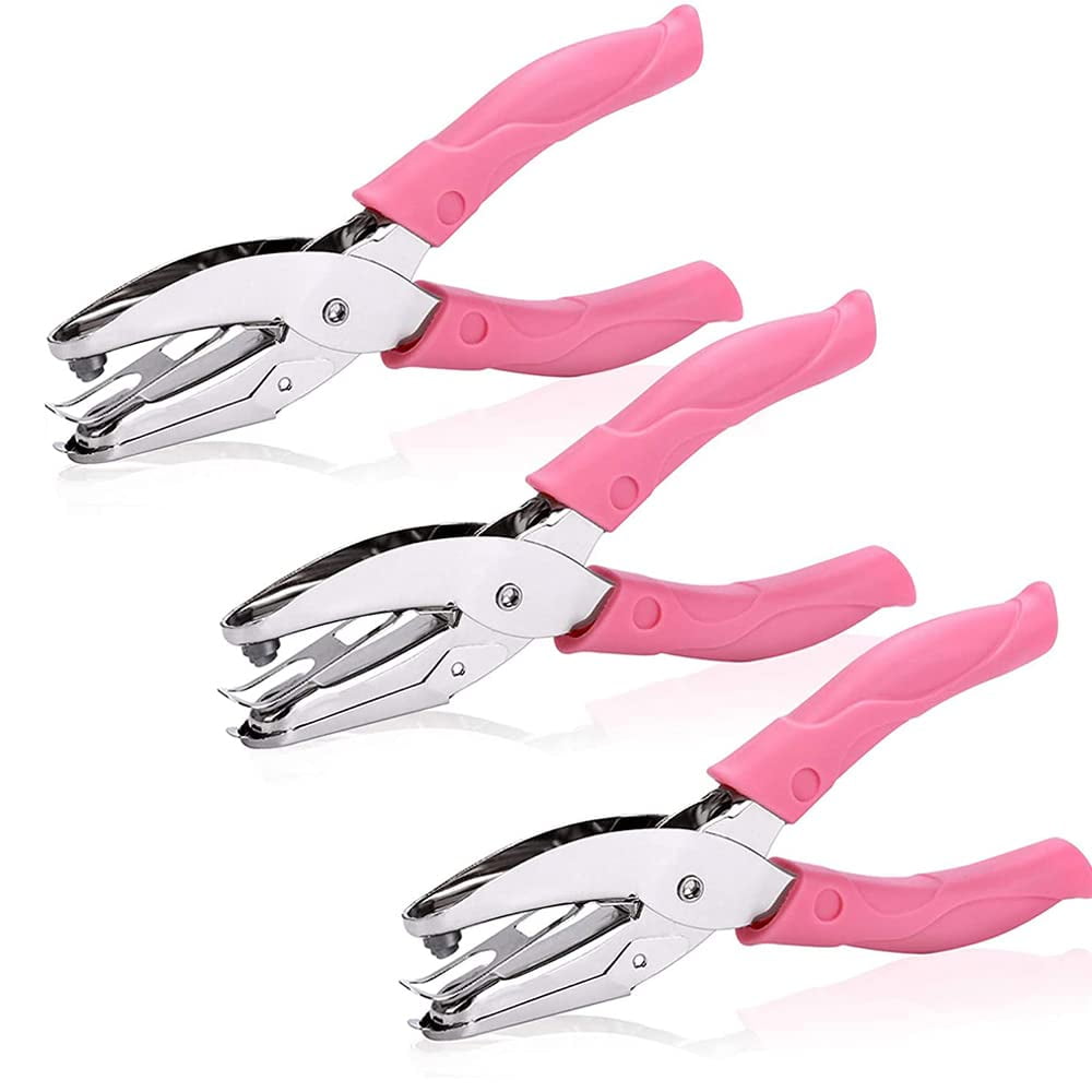 3 Pieces Paper Hole Punches, Hand Hole Punch, Metal Hole Punch, for DIY
