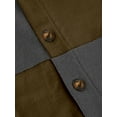 thumbnail image 4 of MAWCLOS Cardigan Ouvert pour Hommes, Chandail à Manches Longues, Chandails Tricotés d'Extérieur, Cardigans à Blocs de Couleur, Gris m, 4 of 6