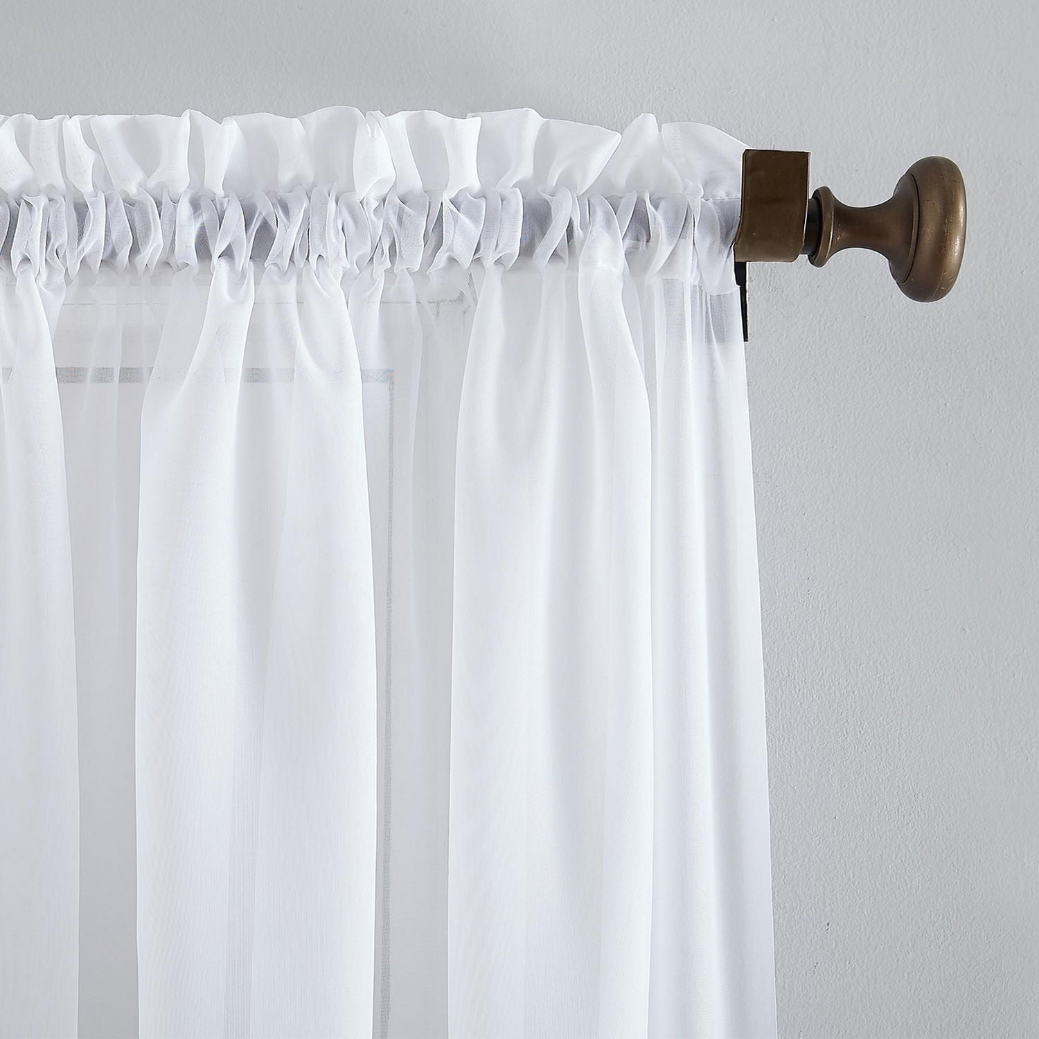 Mainstays Marjorie Sheer voile Curtain Panel Pair,