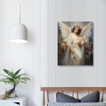 thumbnail image 4 of JRXY  Angel Canvas Wall Art Angel Wing Painting Prints Elegant Girls Picture Abstract Vintage Artwork for Living Room Home Decor Framed 12x16 in, 4 of 5
