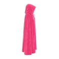 thumbnail image 4 of LEKWK Hooded Cloak Women Velvet Classic Princess Cloak Renaissance Hooded Cape Witch Wizard Robe Medieval Halloween Christmas Costume, 4 of 7