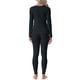 thumbnail image 3 of Conjuntos de ropa interior térmica para mujeres INSPIRE CHIC, camiseta de manga larga con leggings, pijama de capa base para el frío invierno, talla S, negro, 3 of 6