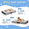 thumbnail image 2 of JONPONY 35 Inch Orthopedic Dog Bed for Large Dogs, Removable Washable Cover, Non Slip Bottom Waterproof Liner, Egg Crate Foam Pet Bed Mat for Crates, Gray, 2 of 10