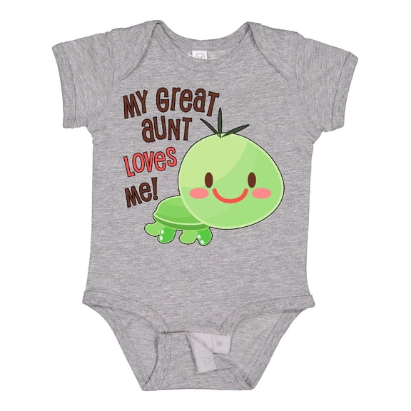 Inktastic My Great Aunt Loves Me Cute Turtle Boys or Girls Baby Bodysuit