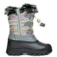 thumbnail image 4 of BURUDANI Kids Boys Girls Warm Snow Boots Insulated Waterproof Winter Ski Boots KSNOW GREY/MULTI Size 13, 4 of 6