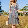 thumbnail image 4 of Vestido de manga corta de Lighthouse, vestido de manga ancha, vestido elegante para mujer, promoción, 4 of 7