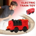 thumbnail image 3 of Train Toy Battery Powered Engine Train Kids Wooden Railway Electric Train Compatible for BRIO Wooden Track, 3 of 9