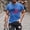 Blue, variant on Men's Independence Day Patriotic Top USA States Flag Print Short Sleeve Tees Loose Casual Round Neck Cotton Pullover T-Shirt Black L