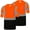 Orange, variant on High Visibility Shirts for Men Women, Quick Dry Safety Short Sleeves T Shirts with Reflective Strips, Hi Vis Construction Work Shirt, Class 2 ,Blue ,X-Large