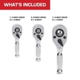 thumbnail image 2 of Hyper Tough 3-Piece Pear Head Stubby Ratchet Set, 2 of 11