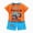 H135-Orange, variant on TOWED22 Toddler Loungewear Outfits 2 Piece Pajamas Set Short Sleeve Crew Neck Lightweight Tee and Elastic Shorts Outfits(Blue,12-18 M)