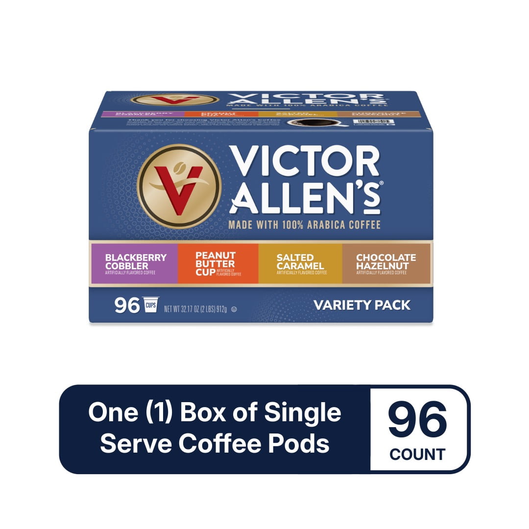 Victor Allen's Coffee Sweet and Salty Variety Pack, Medium Roast, 96 Count, Single Serve Coffee Pods for Keurig K-Cup Brewers