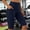 A308 Navy, variant on Xdegoge High Waisted Biker Shorts with Side Pockets for Women Tummy Control Yoga Shorts for Women Workout Gym Athletic Running Compression Spandex Activewear