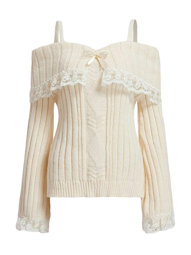 トップス MANOF Knit Tops Mesh Cropped Top Knitting Pattern | DK Cotton Long Sleeved
