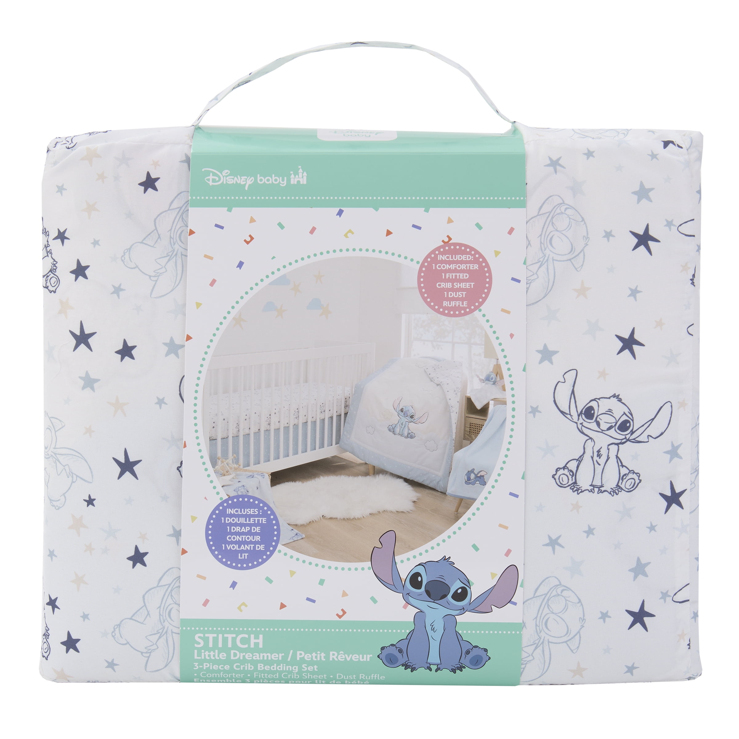 Stitch Little Dreamer 3pc Crib Set, Infant Unisex, Blue