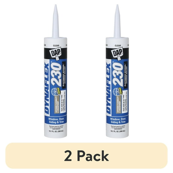 (2 pack) DAP Dynaflex 230 10.1 oz Clear Premium Sealant Caulk