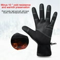 thumbnail image 5 of Uandlove Winter Gloves Touchscreen Fleece Lined - Windproof Non-Slip Cold Weather Gloves with Adjustable Wrist Strap & Zipper Pocket for Outdoor Skiing Cycling, Black, Size L, 5 of 7