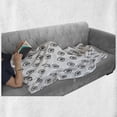thumbnail image 6 of Foliage Soft Flannel Fleece Blanket, Minimalist Leaf Pattern Spring Nature Eco Rural Inspired Simplistic Art Design, Cozy Plush for Indoor and Outdoor Use, 70" x 90", Black and White, by Ambesonne, 6 of 6