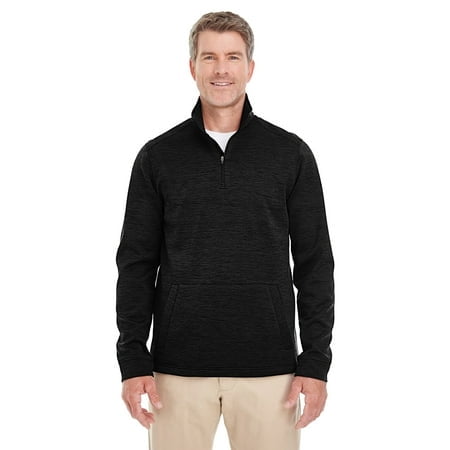 Devon & Jones Men's Newbury Mélange Fleece Quarter-Zip