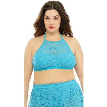 Plus size high neck bikini top