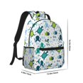thumbnail image 2 of Goofa Cartoon Sea Creatures Pattern Comfortable Student Backpack - Ergonomic Design, Durable, Water-Resistant, Multi-Compartment,Travel, and Outdoor Activities, 2 of 5