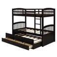thumbnail image 6 of Cfowner Twin Over Twin Bunk Bed with Safety Rail and Ladder, Metal Bed Frame with Safety Rail for Dormitory Bedroom, No Box Spring Needed, 6 of 8