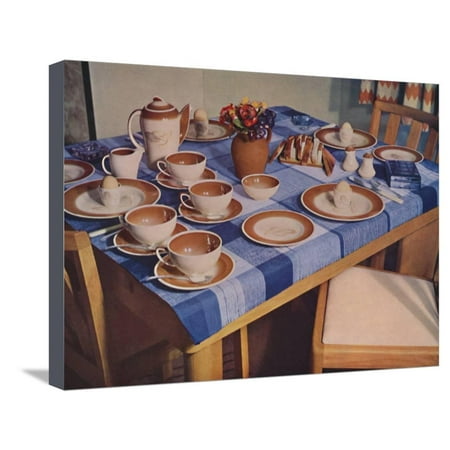 'Breakfast - A breakfast table arrangement by Bowman Bros. Ltd., London', 1939 Stretched Canvas Print Wall