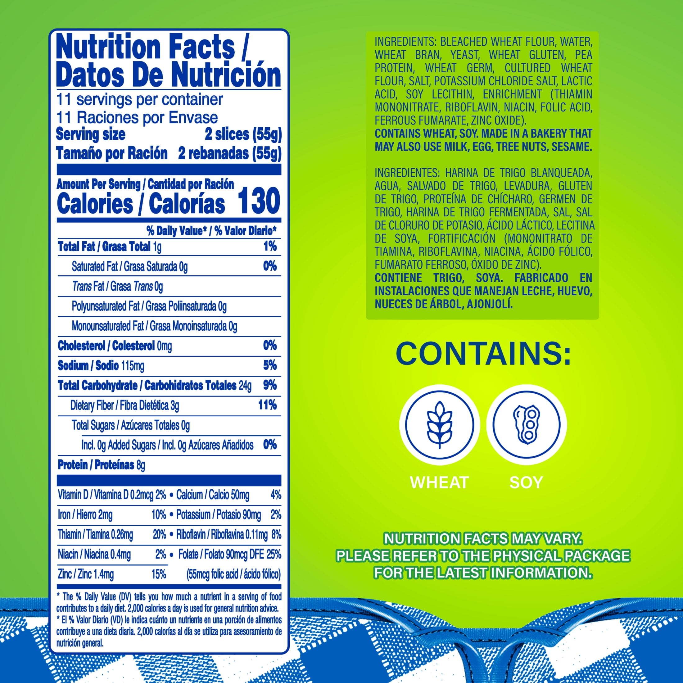 Bimbo Cero Cero Wheat Bran Bread, 21.52 oz