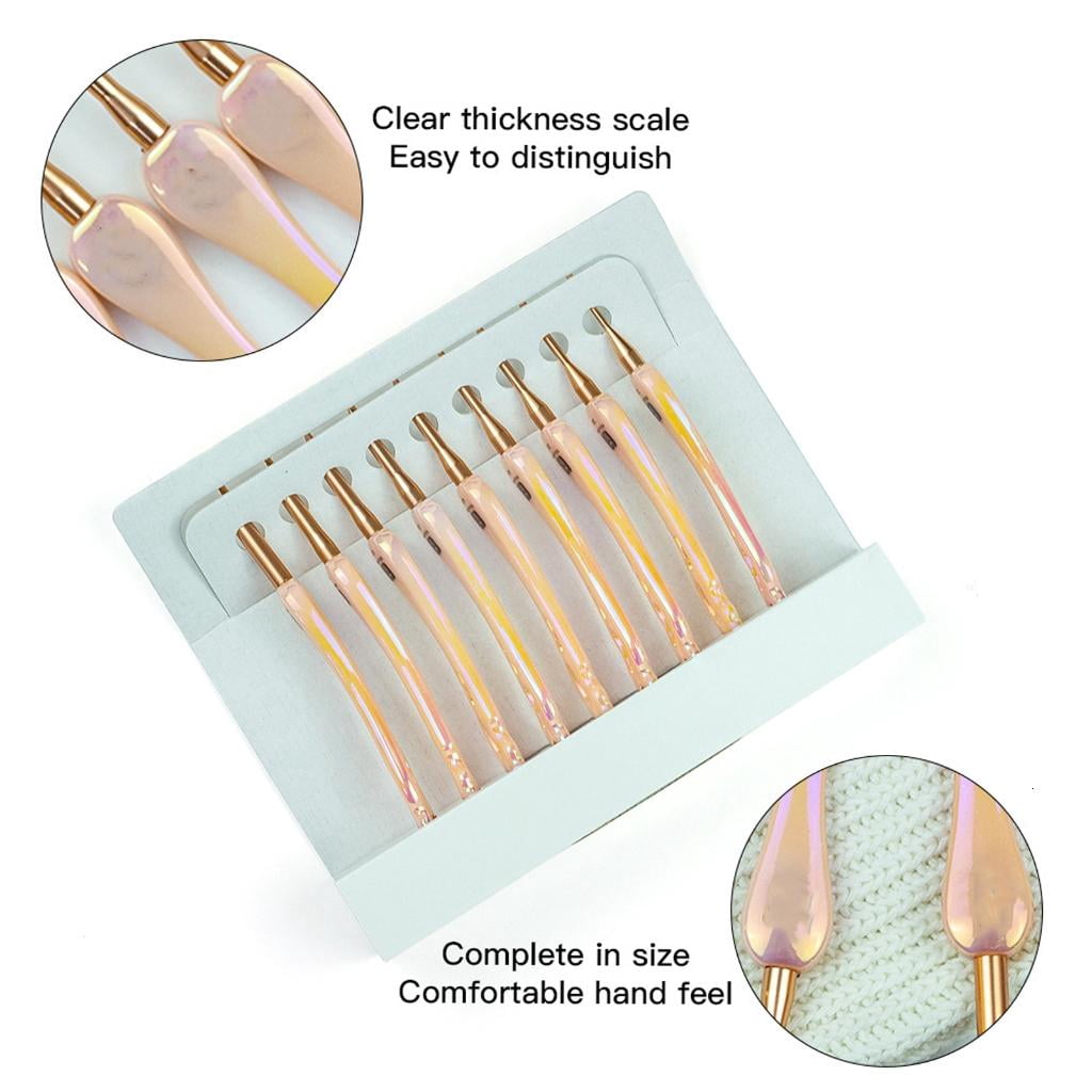 Giaone Sturdy Acrylic Crochet Hook Set Elegant Color Large Handle For Knitting And Crafting