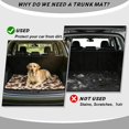 thumbnail image 4 of COEQINE Universal Car Trunk Mat All Weather Cargo Liner Floor Mat with Non-Slip Backing Scratch-proof Pet Cargo Mat Suitable for Most Car Models, Brown Cowhide Cow Print, 4 of 7