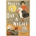 thumbnail image 2 of Strobridge and Co. Lith. 11x14 Gold Ornate Wood Frame and Double Matted Museum Art Print Titled - Hoyt's a Day and a Night in New York (1898), 2 of 4