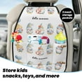 thumbnail image 5 of Fuzoiu Summer Gnome Print 2 Pack Kick Mat Back Seat Protector With 3 Storage Pockets, Universal Car Seat Back Organizer For Kids Pets, Waterproof Backseat Protector For Most Car, 5 of 8