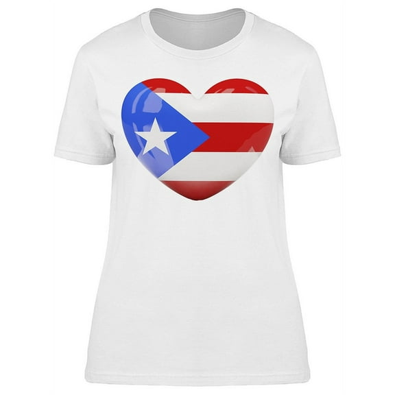Heart Shaped Puerto Rico T-Shirt Women -Image by Shutterstock, Female XX-Large