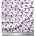 thumbnail image 1 of Soimoi Japan Crepe Satin Fabric Wool & Cat Animal Printed Fabric 1 Yard 42 Inch Wide, 1 of 1