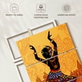 thumbnail image 6 of Elephant Stock Indian Classical Dance Wall Art - Vertical Multi Panel Canvas - Living Room Wall Decor - Dance Multi Panel - Black And Orange Decor - 24" x 38", 6 of 8