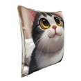 thumbnail image 2 of Susaid Cute Cartoon Kitten Print Velvet Throw Pillow Covers Home Art Deco Pillowcase Square Pillow Case Cushion Cover for Bed Sofa Living Room Car Indoor and Outdoor-20"x20", 2 of 8