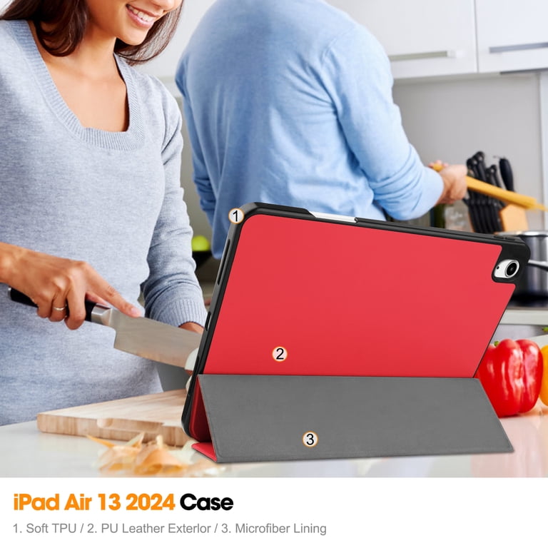 ShellTech Case for iPad Air 13 inch 2024 with Pencil Holder,Slim