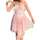 thumbnail image 1 of VISgogo Vestido de tirantes para mujer, vestido midi irregular de verano con tirantes finos y cordones de encaje VISgogo  moda, 1 of 7
