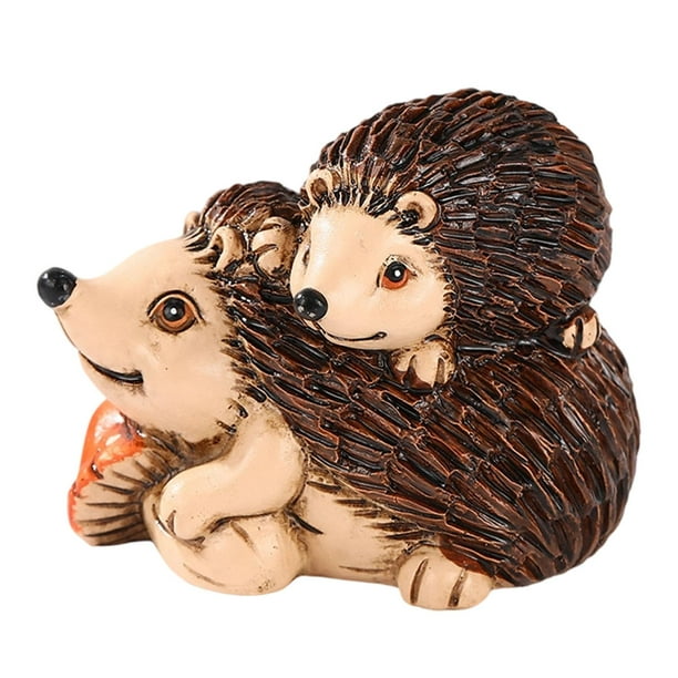 Figura decorativa de erizo, estatua de animal para sala de estar Mintiendo