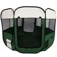 thumbnail image 2 of HOBBYZOO 57" Portable Foldable 600D Oxford Cloth & Mesh Pet Playpen Fence with Eight Panels Green, 2 of 7