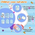 thumbnail image 3 of 4 sets Easter Fake Nails for Kids Short Full Cover False Nail,Stick on Nails for Children, 3 of 5