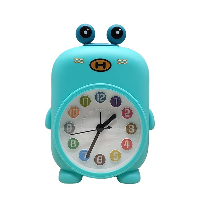 Reloj despertador con bonitos dibujos animados con números coloridos para niños