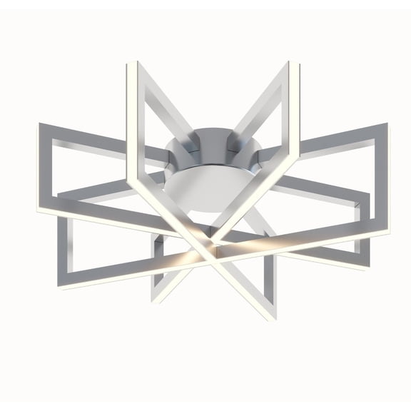AFX - Cass - 38W 1 LED Flush Mount In Modern Style-17 Inches Wide-Satin Nickel