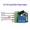 thumbnail image 4 of 2X Interruptor de Control Remoto Inalámbrico de 433 Mhz Módulo Receptor de Relé Universal DC12V 1CH Transmisor de Control Remoto de 433 Mhz, 4 of 7