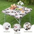 thumbnail image 4 of Dog Pattern with Hearts Square Fitted Tablecloth with Elastic Edge,Square Table Cover,Washable Elastic Table Cover for Home Kitchen Party Decor 36"x36", 4 of 6